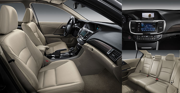Luxurious interior of the 2017 Honda Accord