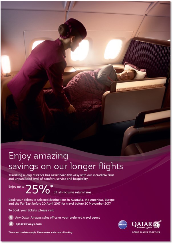 Amazing Savings on Longer Flights at Qatar Airways