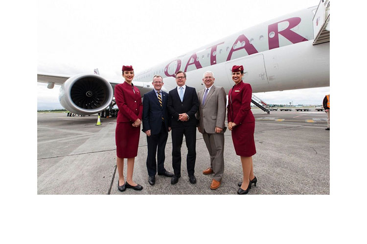 Inaugural Qatar Airways Flight Lands at Dublin Airport