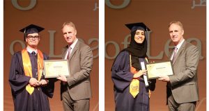 Class of 2018 Valedictorians Jan Sedlacek and Amatallah Al Maliki 