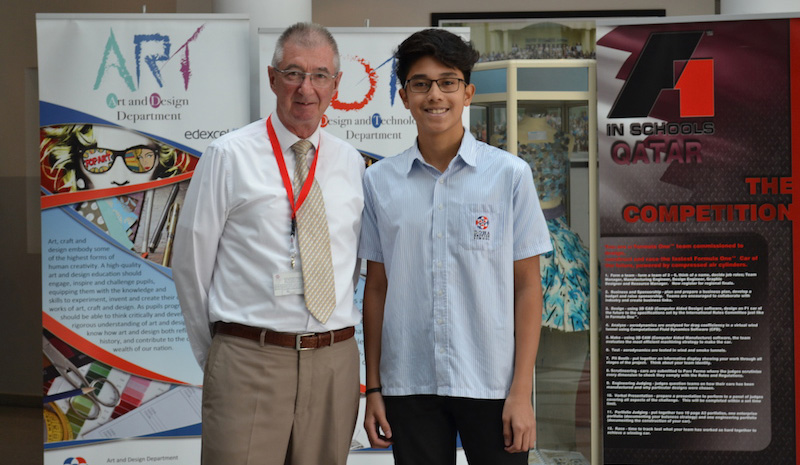 DBS Principal Terry McGuire & Year 11 student Justin Reece