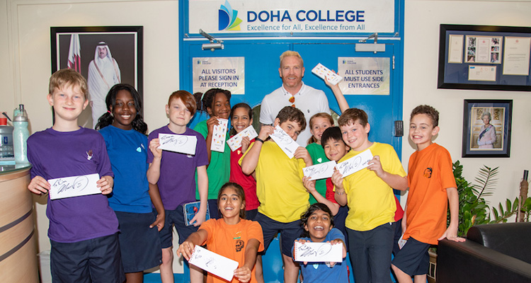 Iwan Thomas at Doha College