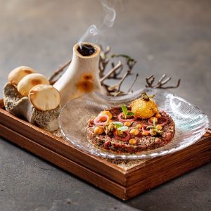 Oak Smoked Beef Tartare STK Ritz-Carlton Doha