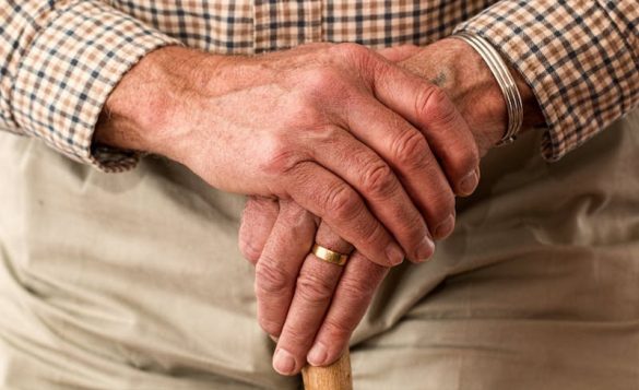 elderly hand stock image