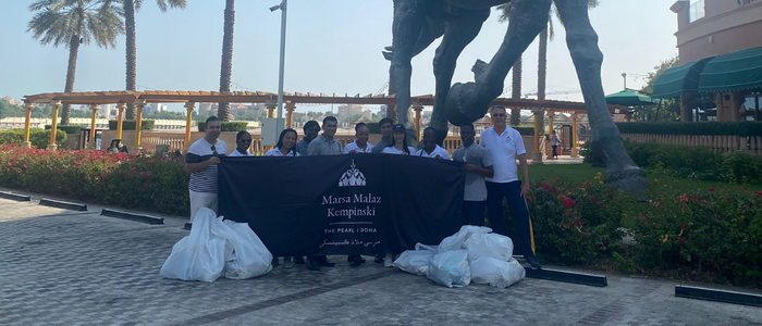 Marsa Malaz Kempinski, The Pearl – Doha Celebrates Qatar Sustainability Week with a Beach Clean-up Drive